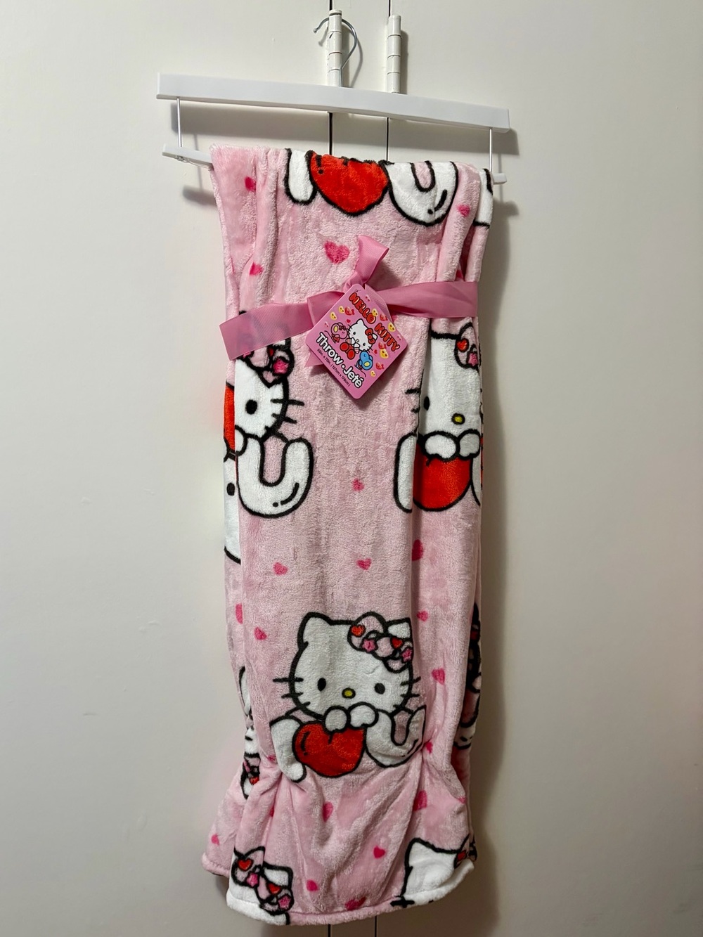 Hello Kitty Valentines I Love You Pink Fleece Throw